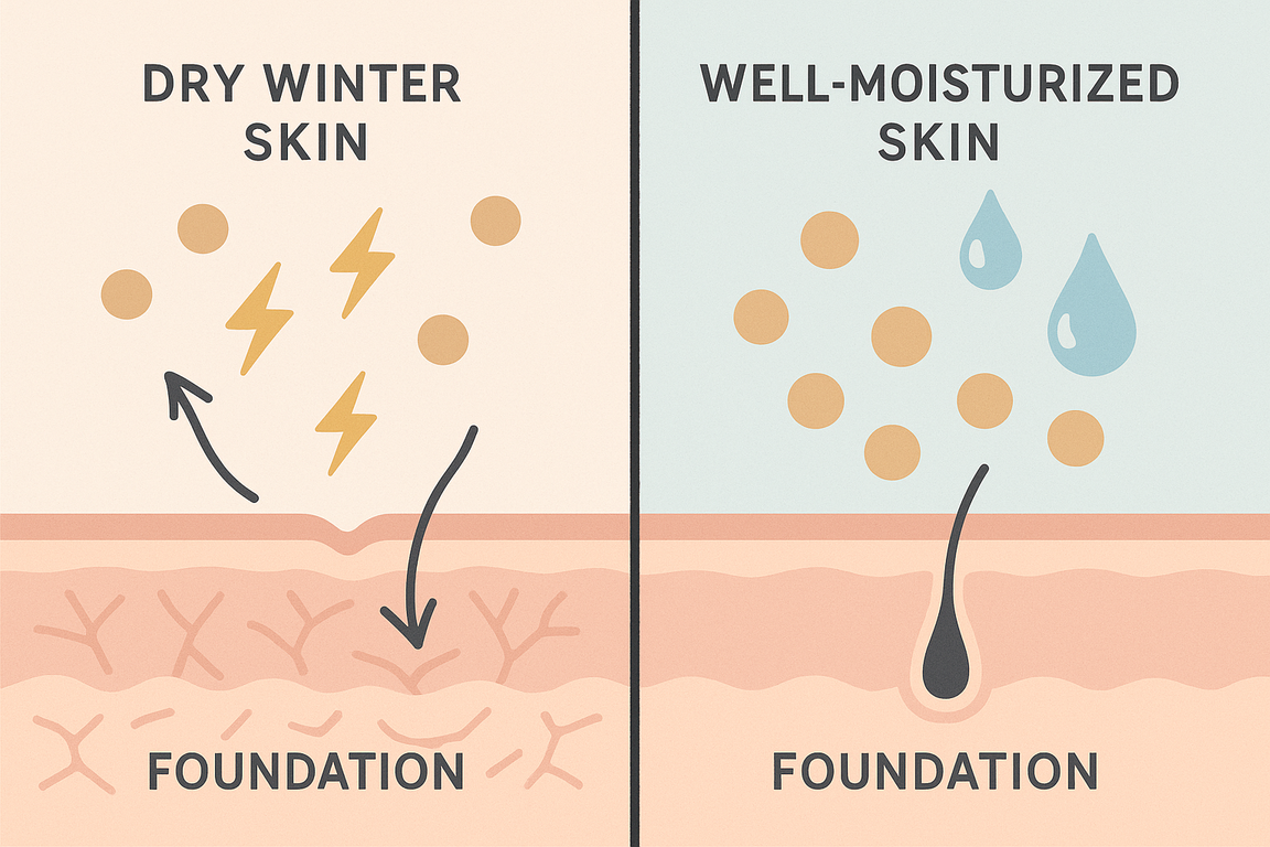 静電気でファンデが崩れる冬の悩み解決|帯電防止スキンケアとクッションファンデの密着テクニック