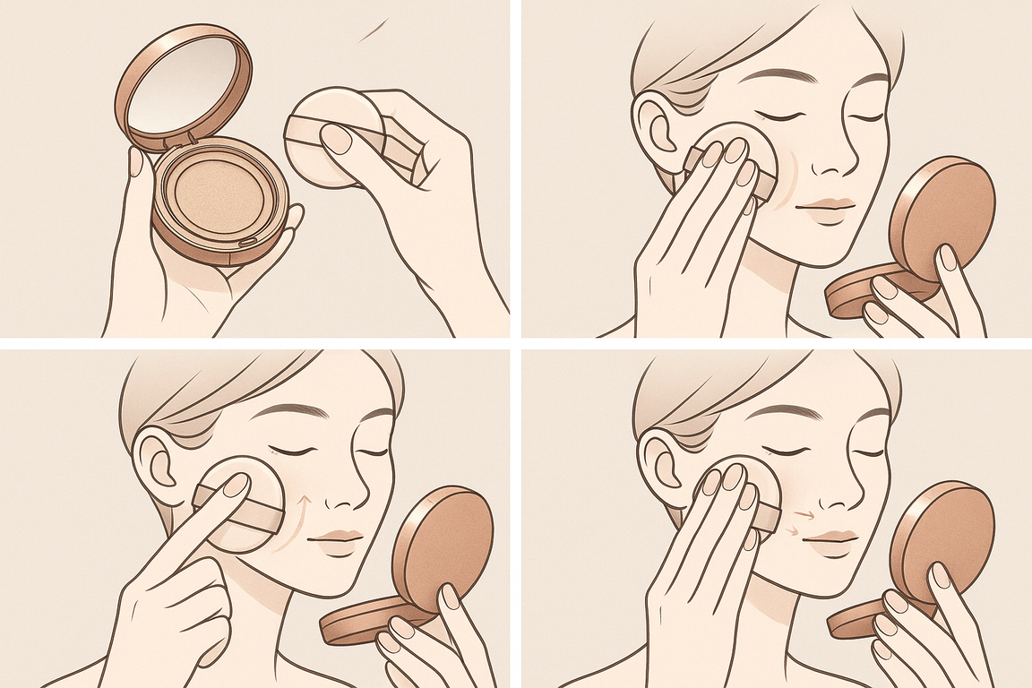 クッションファンデーションの塗り方